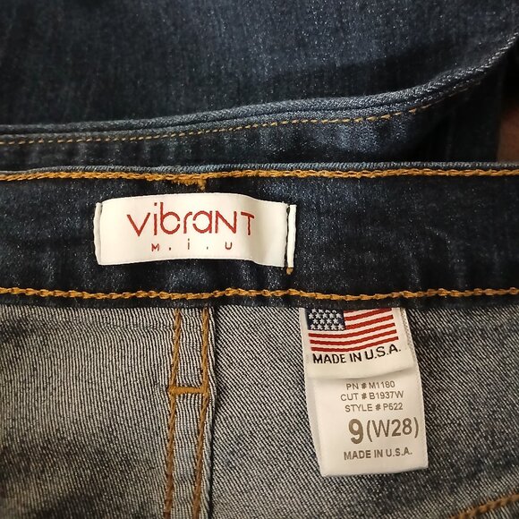 Vibrant Miu Jeans Size 28 9 Bell Flare High Rise US Made - Picture 8 of 10